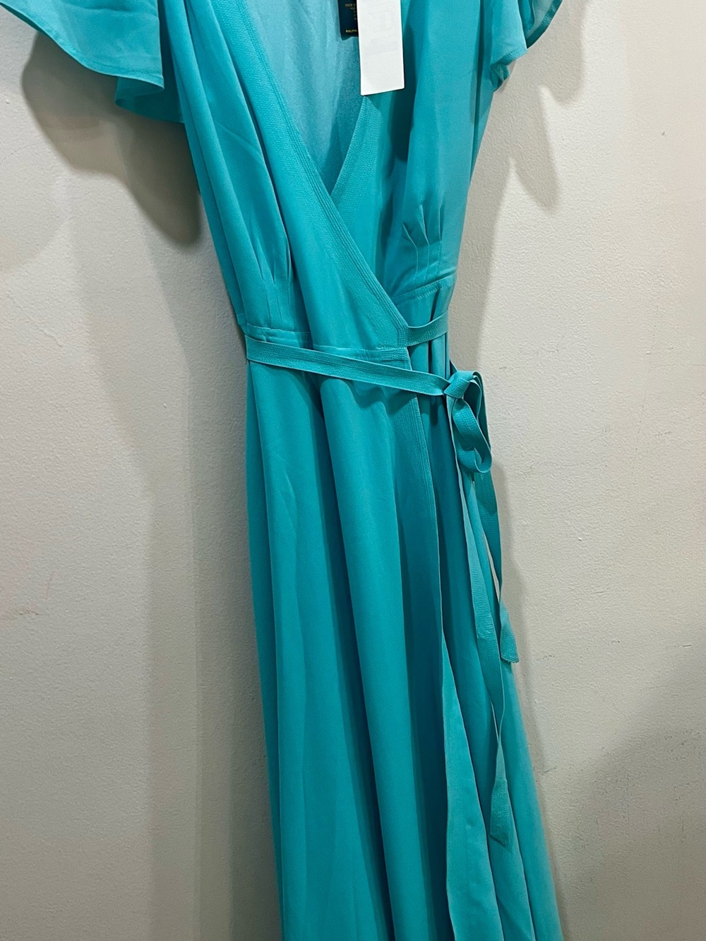 Polo by Ralph Lauren Teal Wrap Maxi Dress